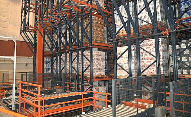 The new AS/RS fully utilizes the 51’ high warehouse addition by adding nearly 3,000 pallet storage locations